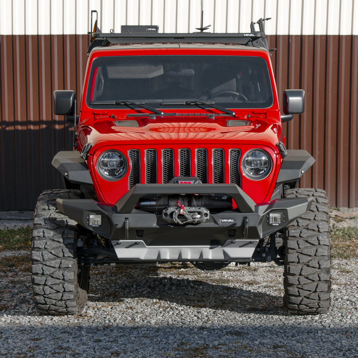 Rival Aluminum Front Bumper Jeep Wrangler JL & JK 2007-on With